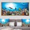Designart - Colorful Coral Reef with Fishes - Seascape Framed Canvas Art Print